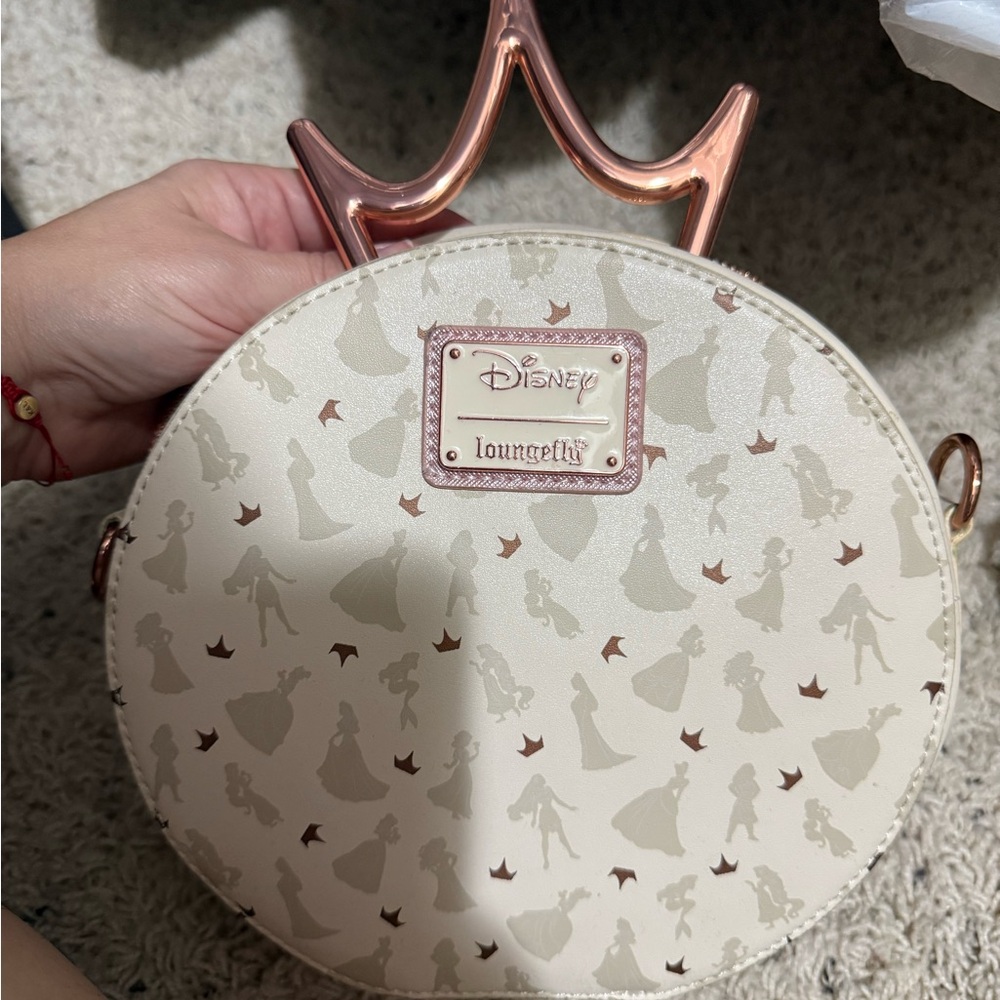 Loungefly Cream and Gold Disney Mini Bag